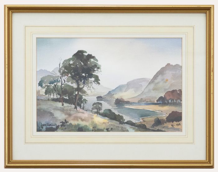 John Snelling FRSA (b.1914) - 20th Century Watercolour, Lake In The Hills