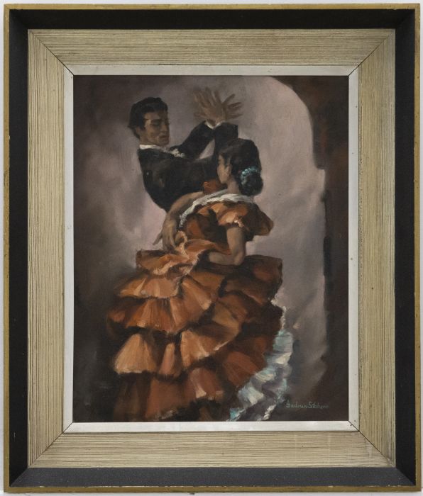 Gudrun Sibbons (b.1925) - 20th Century Oil, A Passionate Flamenco