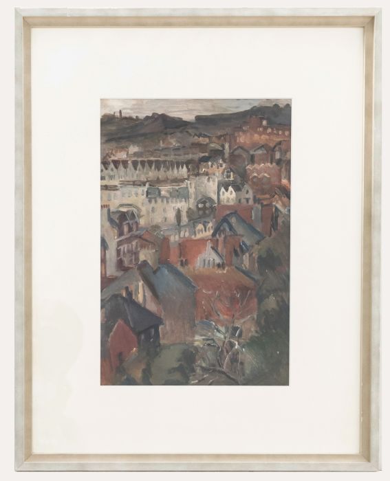 Circle of David Bomberg - Mid 20th Century Oil, View over the Town