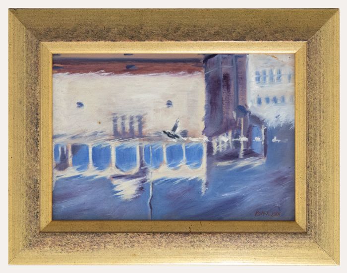 Roper - Framed Contemporary Oil, A Graceful Landing