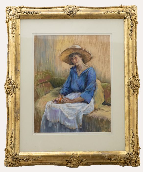 Pat MacLaurin - 20th Century Pastel, Lady in a Sunhat
