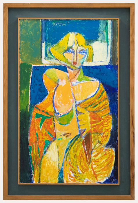 Ewart Johns (1923-2013) - 1987 Oil, Model Robing