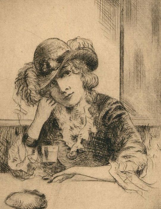 Herbert Cutner (1881-1969) - Mid 20th Century Etching, Bitter Sweet