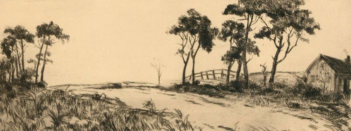Herbert Cutner (1881-1969) - Mid 20th Century Etching, A Quiet Road