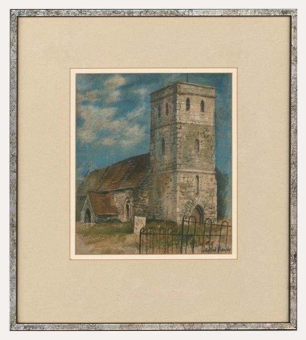 Clifford Bayley (b.1969) - Framed Contemporary Watercolour, Monkton Church, Kent