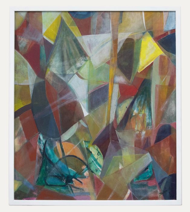 H. Podgorska - Swedish School   1987 Oil, Cubist Arrangement