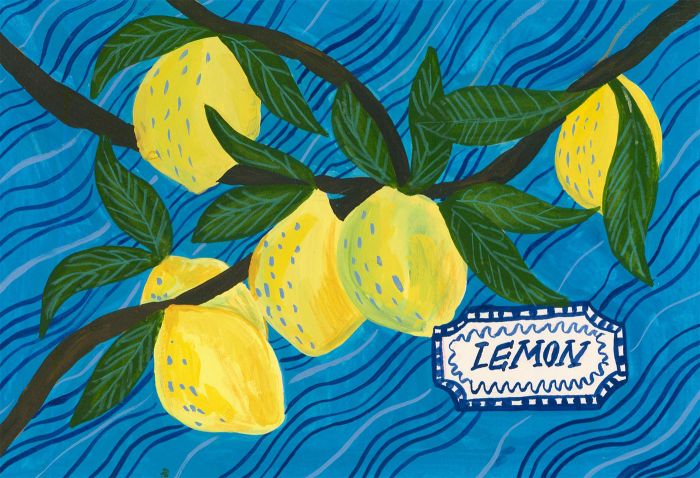 Jemma Jamie - Contemporary Gouache, Lemon Tree