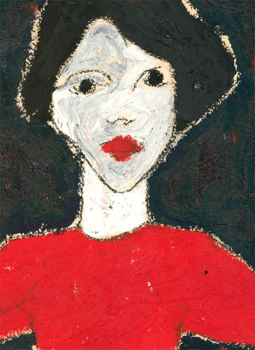 Ben Carrivick - Contemporary Oil, Lady in Red Jumper