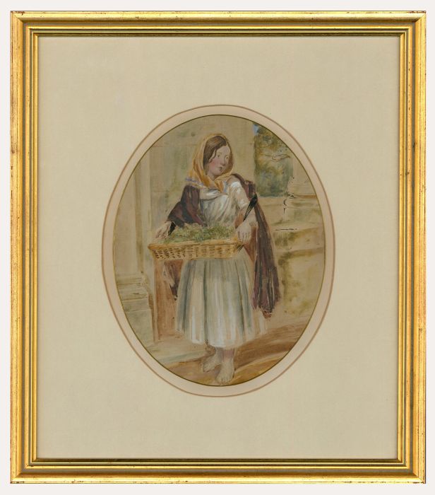 Late 19th Century Watercolour - The Watercress Seller