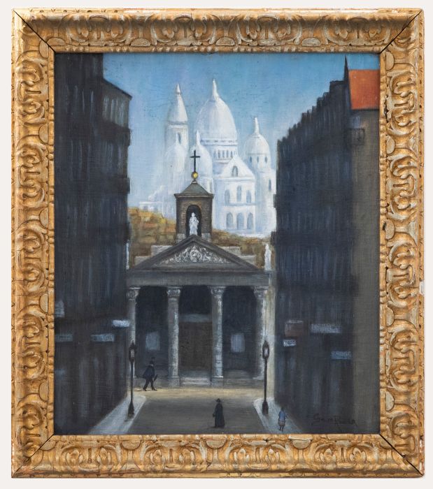 Framed Early 20th Century Oil - Rue Laffitte