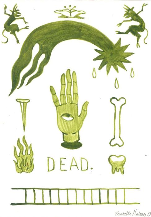 Isabelle Mulvany - 2023 Gouache, Dead
