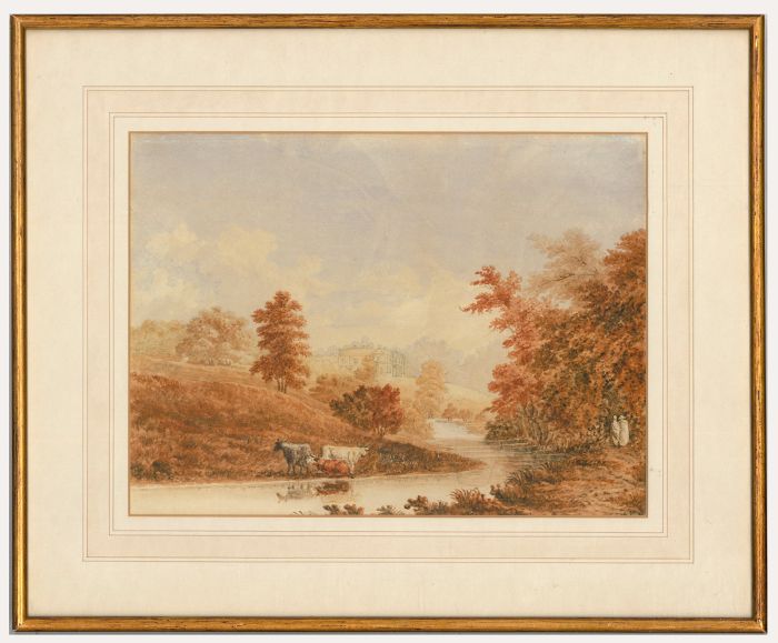 19th Century Watercolour - Rectory on the River