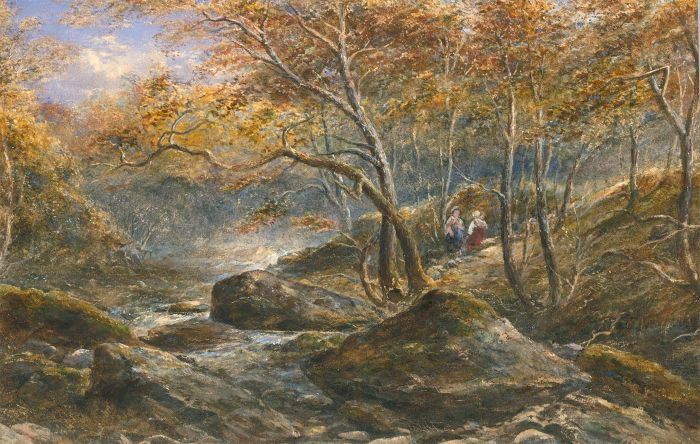 Late 19th Century Watercolour - By the Brook