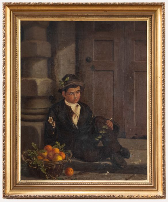 Late 19th Century Oil - A Fruit Seller