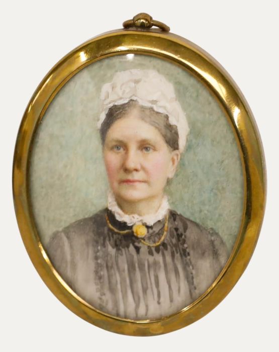 Miniature 19th Century Watercolour - Victorian Lady