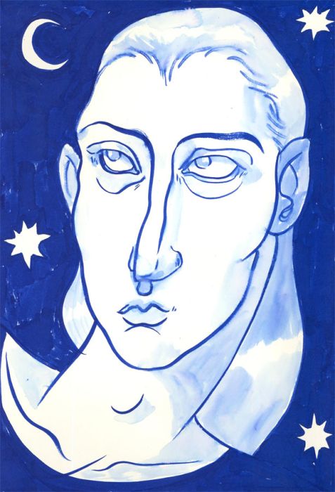 Isabelle Mulvany - Contemporary Gouache, Under the Crescent Moon
