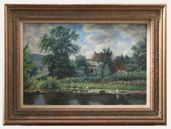 Ross Steffan (1934-1999) - 20th Century Oil, Boating on the River