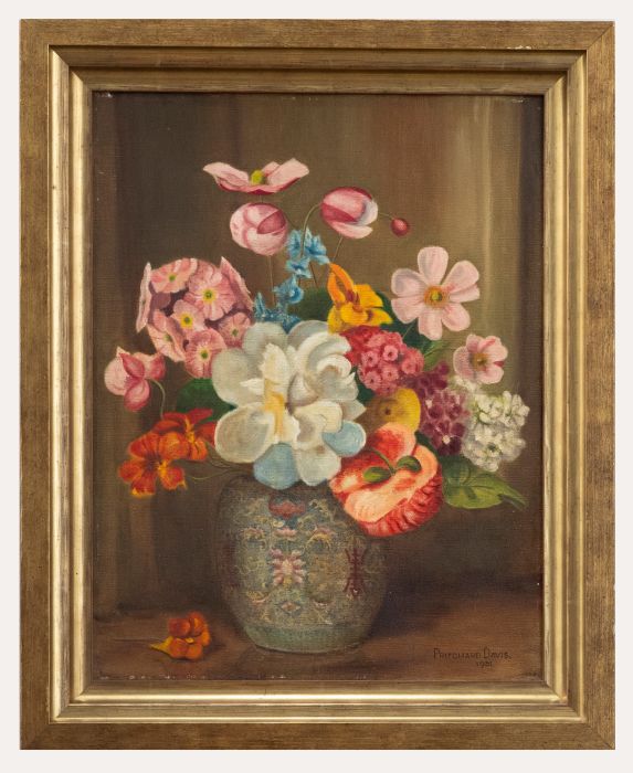Pritchard Davis - Framed 1951 Oil, The Chinese Vase