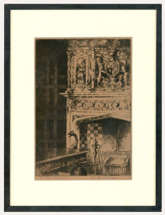 W. Burnett Japp - Framed Mid 20th Century Etching, St. Peter's Hospital