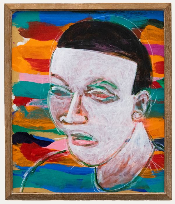 David Somerville - 2010 Acrylic, Figure in a Rainbow
