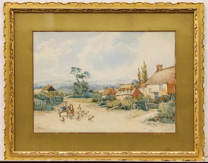 Will Anderson (fl.1880-1895)  - Early 20th Century Watercolour, Moving the Flock