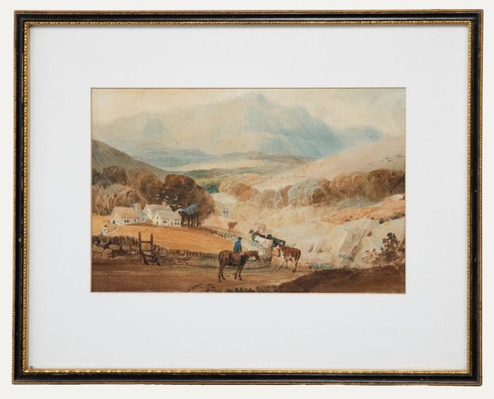 Follower of George Turner - Late 19th Century Watercolour, Driving Cattle