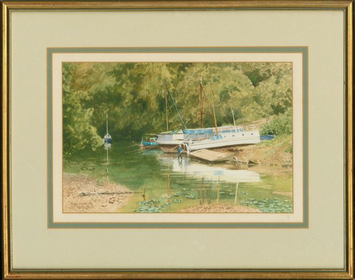 John Gills - 20th Century Watercolour, The Old Mill Creek