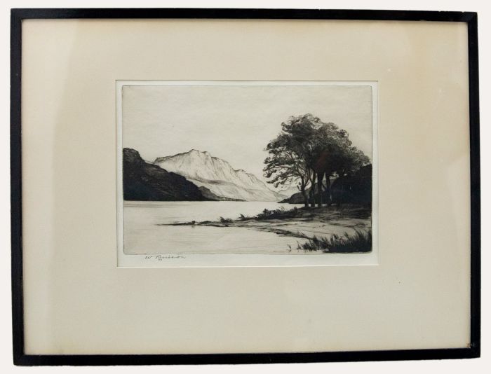 William Renison (1893-1938) - Framed Early 20th Century Etching, Loch Katrine