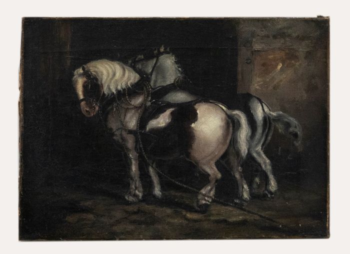 19th Century Oil - Pit Ponies