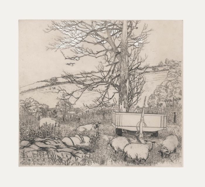 N.B.W - Mid 20th Century Etching, Truckwell Farm