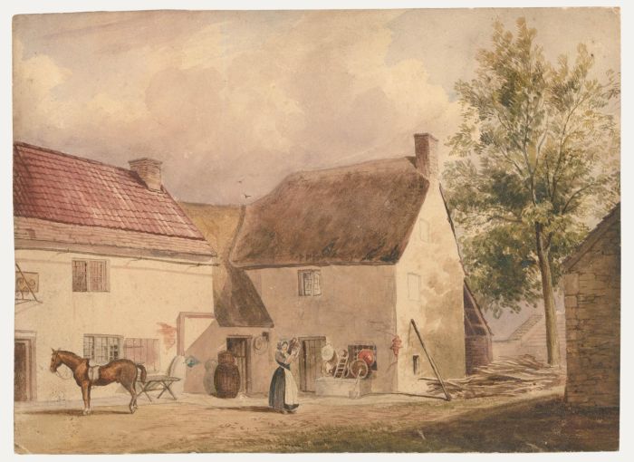 Circle of John Thirtle (1777-1839) - Early 19th Century Watercolour, A Farmyard