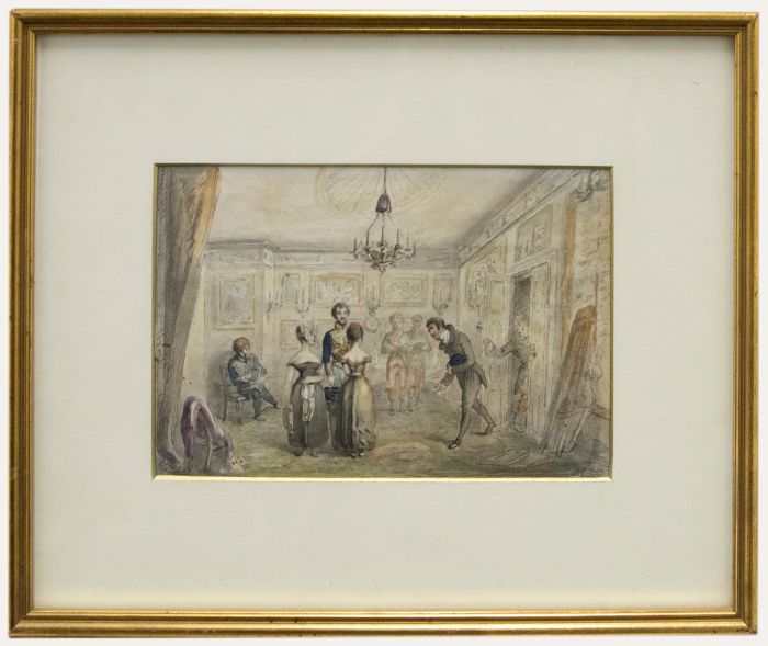 Early 19th Century Watercolour - Hussar Officer