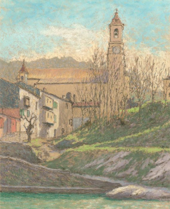 Charles Joshua Kelsey (1871-1960) - Mid 20th Century Pastel, French Monastery