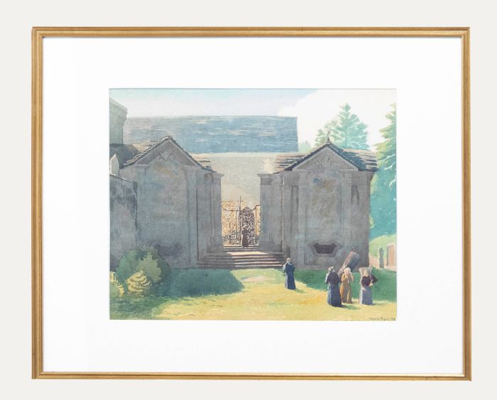 Edward Pryne - 1928 Watercolour, The Convent Grounds