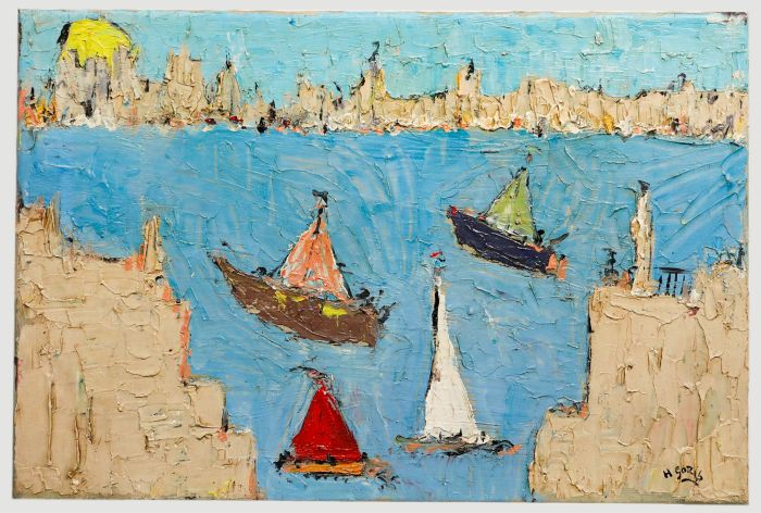 Follower of Henryk Gotlib  - 1967 Oil, Leaving the Harbour