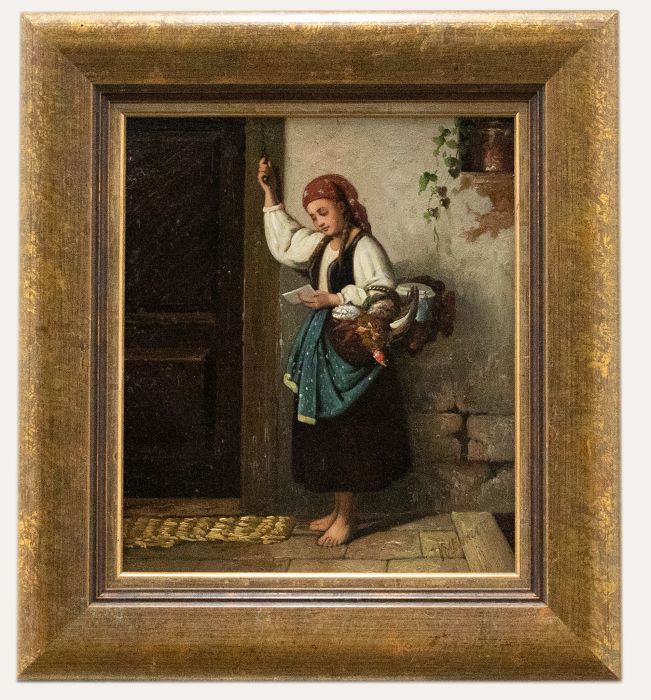 Framed 20th Century Oil - Making Deliveries