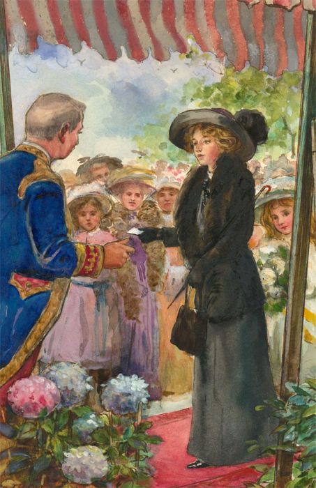 Thomas Overnell (1872-1961) - 1912 Gouache, The Presentation