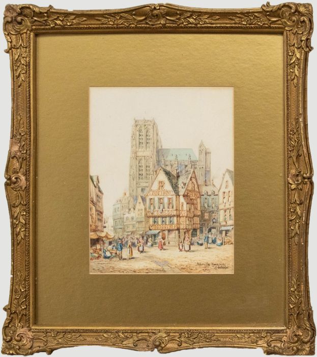 Henry Schafer (1854-1915) - Early 20th Century Watercolour, Abbeville, Normandy