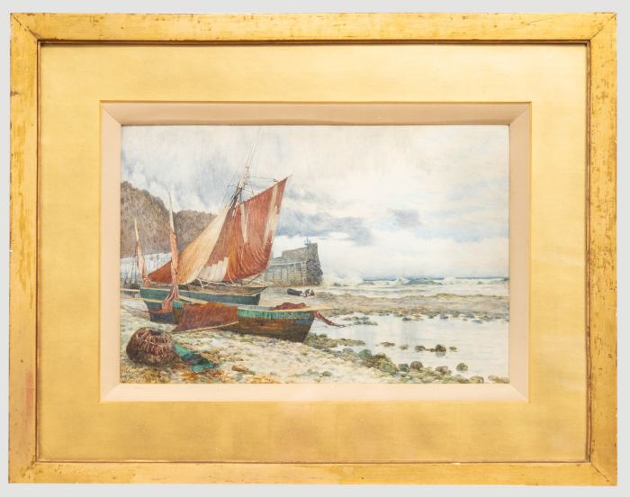 J. F. Anderson - 1891 Watercolour, End of the Fishing Date