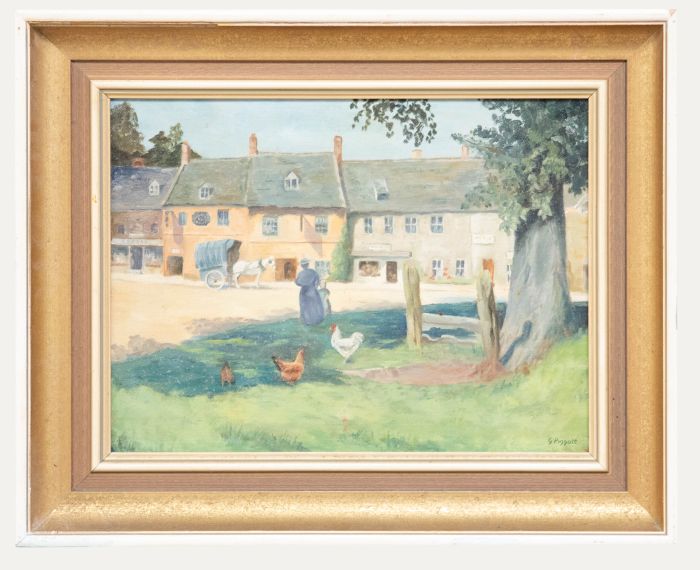 G. Piggott  - 20th Century Oil, Morning in the Village