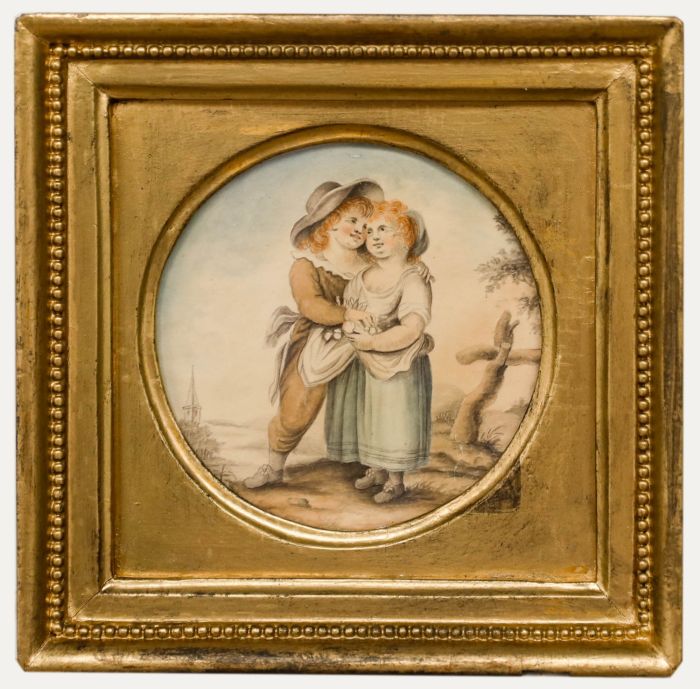 19th Century Watercolour - Sharing Beets