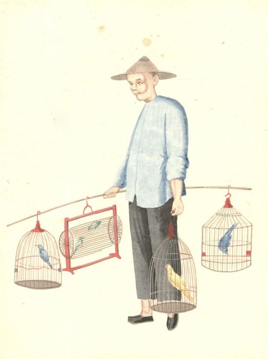 Early 20th Century Watercolour - The Bird Catcher