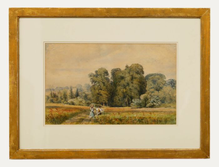 Framed English School Late 19th Century Watercolour - Edgbaston Pool