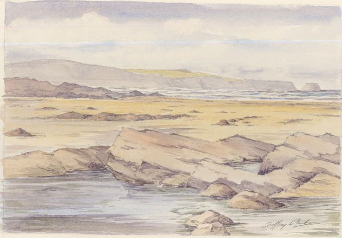 Geoffrey Plant (1939-2000) - 20th Century Watercolour, Panoramic Beach