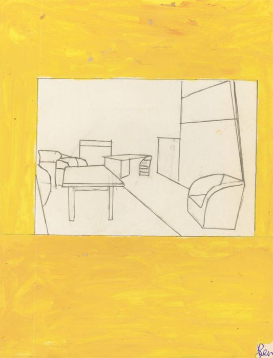 Ben Carrivick - Contemporary Graphite Drawing, Interior Study