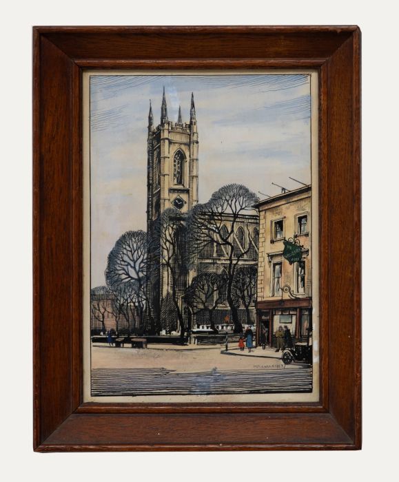 Joseph R. Radcliffe Macculloch (1893-1961) - Watercolour, St Luke's, Chelsea