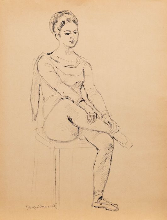 Georges Pacouil (1903-1996) - Mid 20th Century India Ink, Ballet Shoes