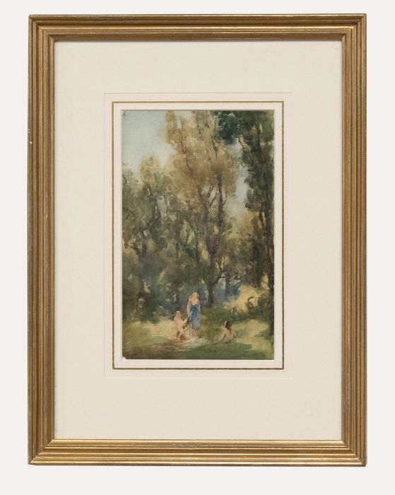 20th Century Watercolour - Woodland Pools