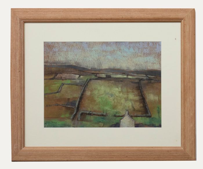 W.F - Framed 20th Century Pastel, The Big Field