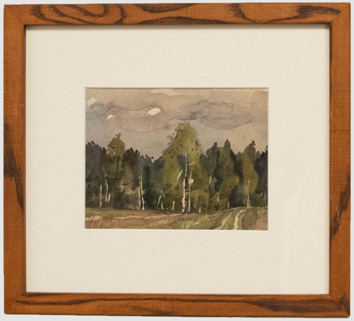 Russian School 20th Century Watercolour - Path to the Woods